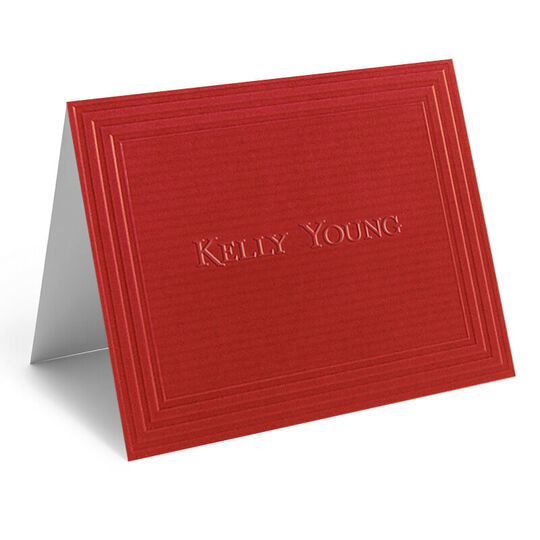 Embossed California Classic Frame Folded Note Cards